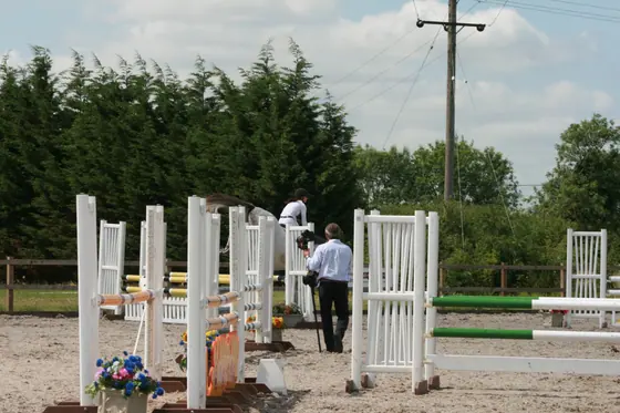 Walking the course between fences